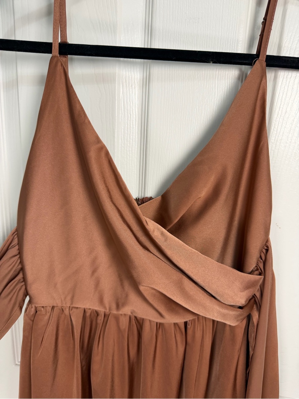 Showpo Deep Champagne Spaghetti Strap Midi Dress - Picture 4 of 5
